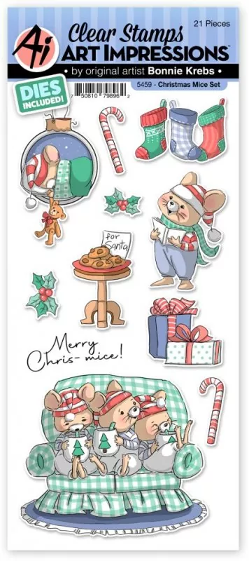 Christmas Mice Set Art Impressions Stempel und Stanzen Set