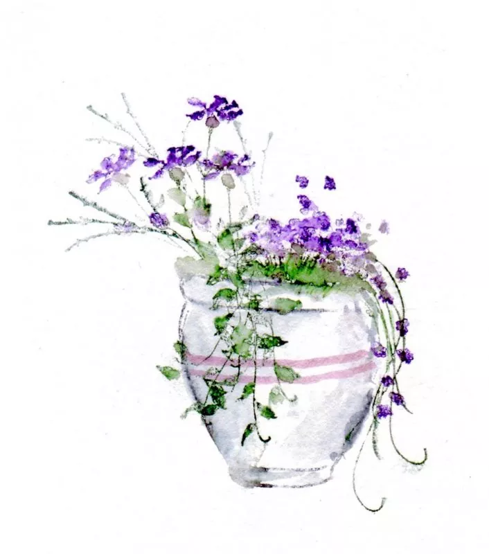 art impressions watercolor gummistempel Flower Set 5 1