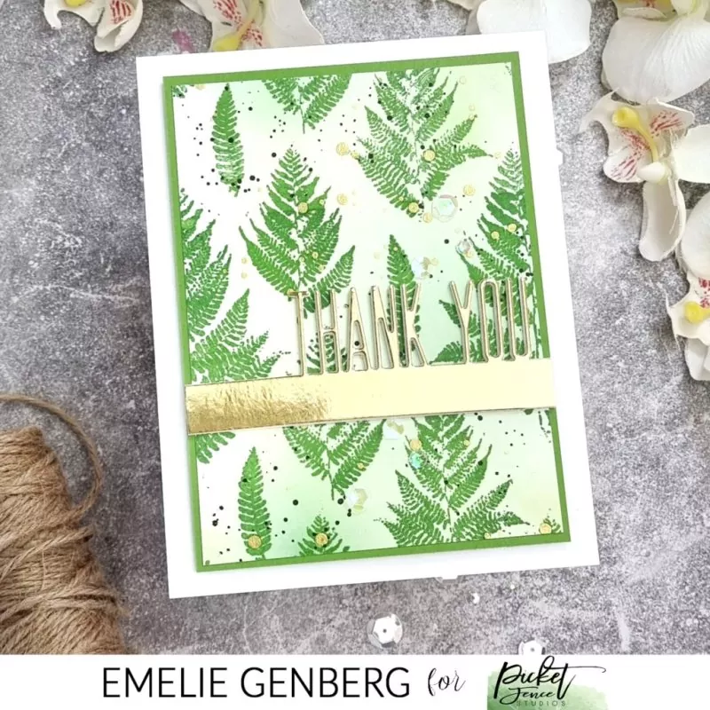 Grunge Foliage clear stamps picket fence studios 2