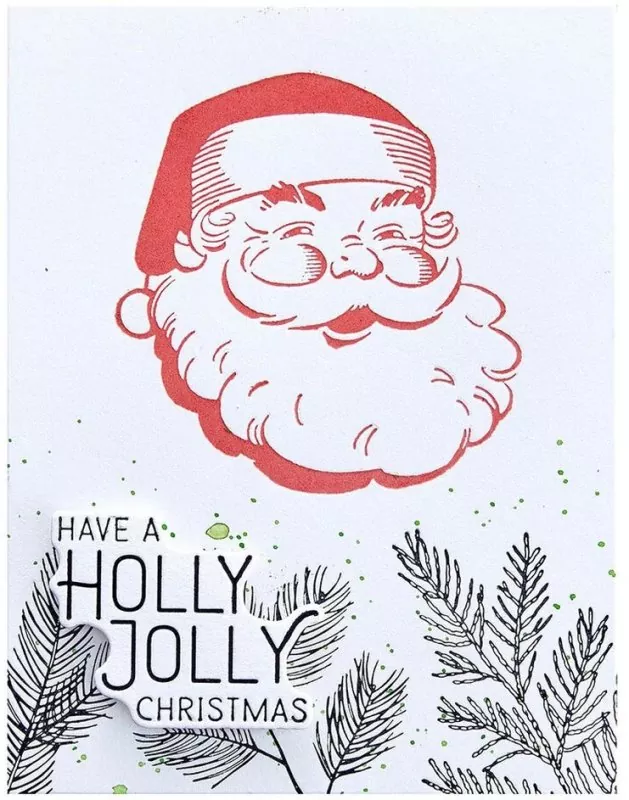 Spellbinders Holly Jolly Santa Press Plate & Die Set 2