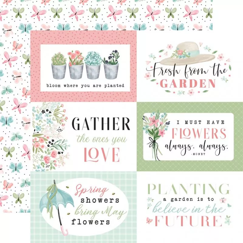 carta bella Flower Garden 12x12 inch collection kit 5