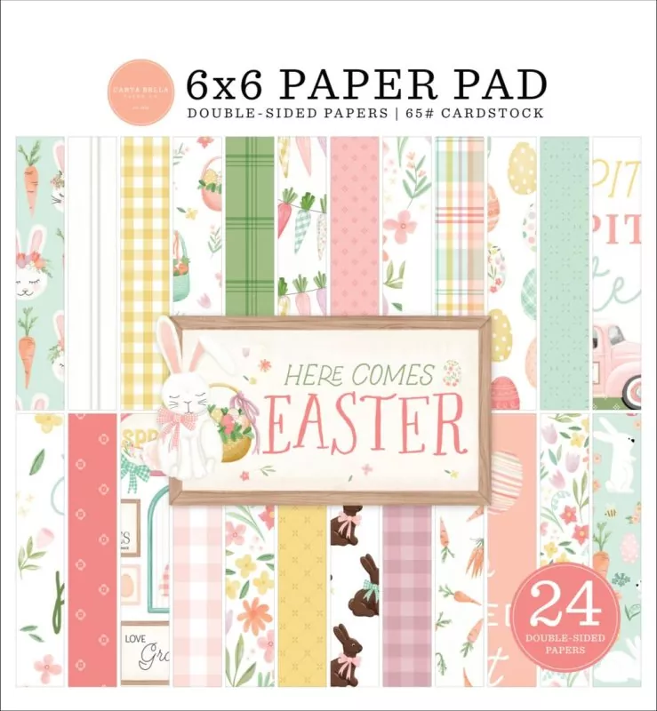 Carta Bella Here Comes Easter 6x6 inch paper pad