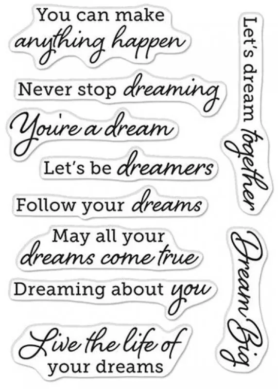 Dream Messages clear stamps hero arts