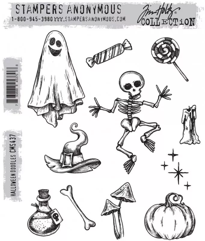 Halloween Doodles Tim Holtz Gummistempel Stamper Anonymous