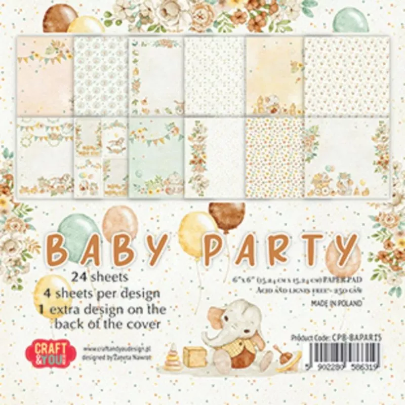 Baby Party 6"x6" Paper Pack Craft & You Design