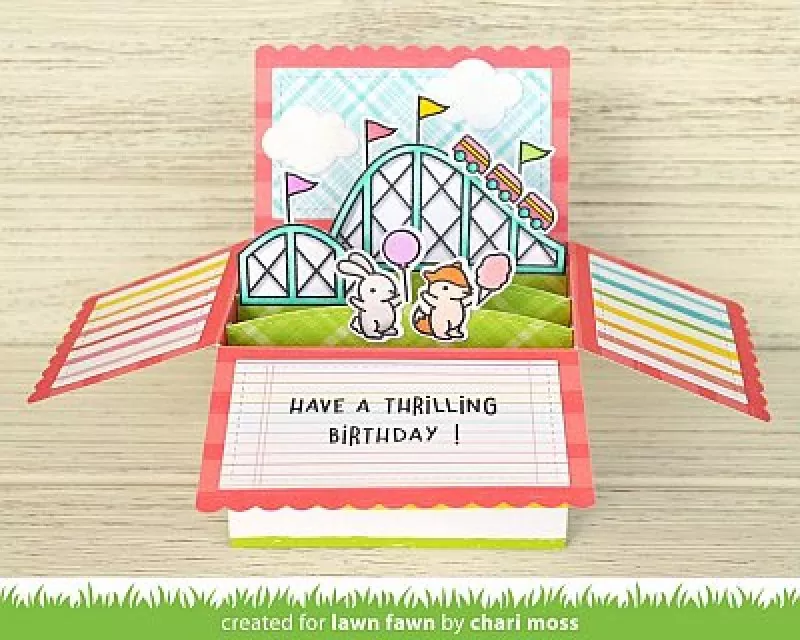 CoasterCritters ScallopedBoxCardPopUp Lawn Fawn Stempelwunderwelt 1
