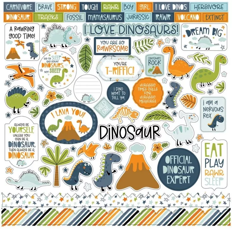 Echo Park Dino-Mite 12x12 inch collection kit 9
