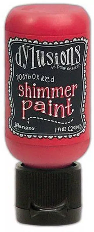 Postbox Red Dylusions Shimmer Paint Flip Cap Bottle Ranger