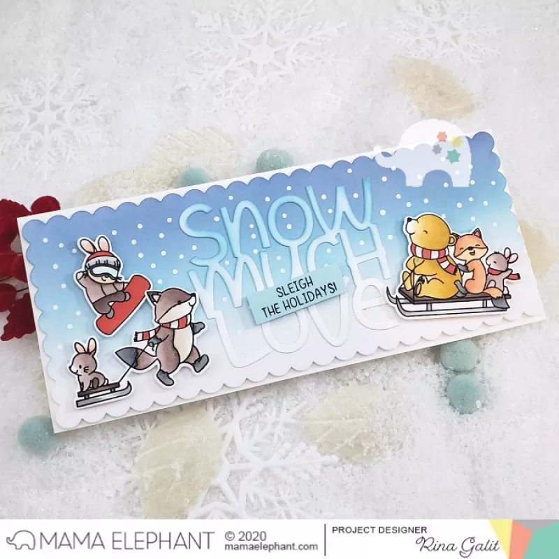 Big Snow Much Love Stanzen Creative Cuts Mama Elephan 1