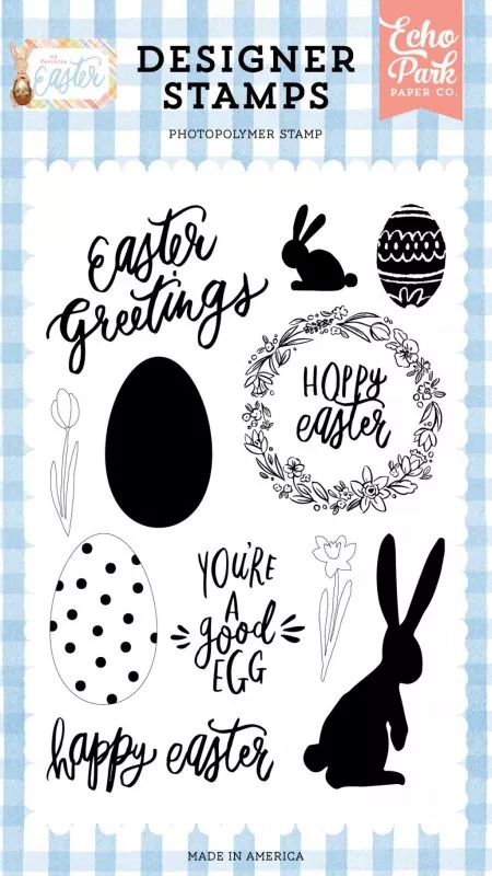 echo park Easter Greetings clear stamp stempel