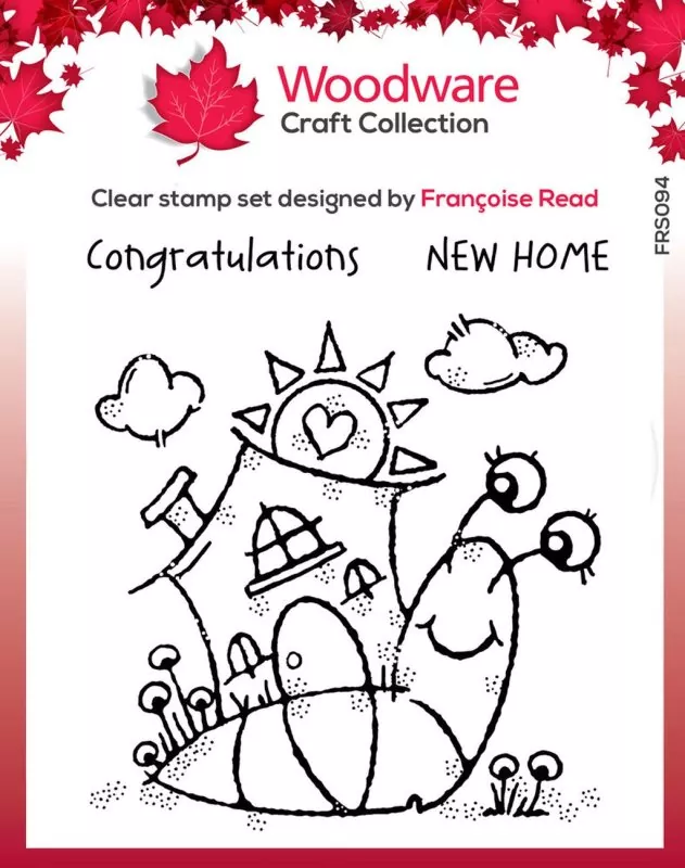Happy House Snail Clear Stamps Woodware Craft Collection