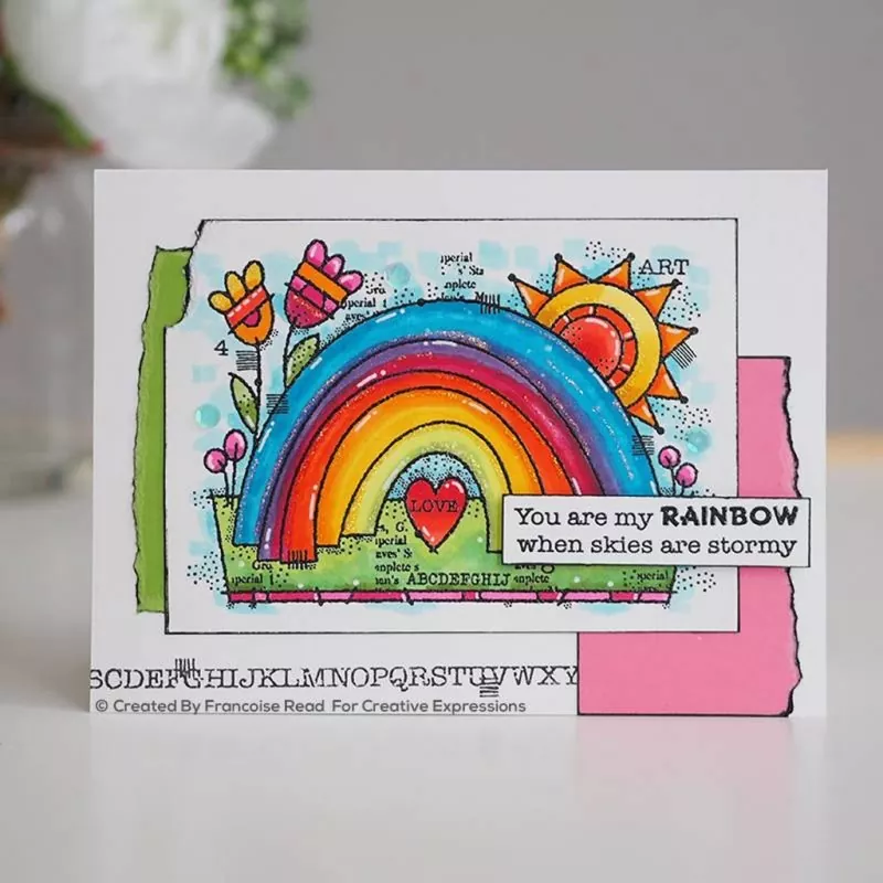 Garden Rainbow Clear Stamps Woodware Craft Collection 1
