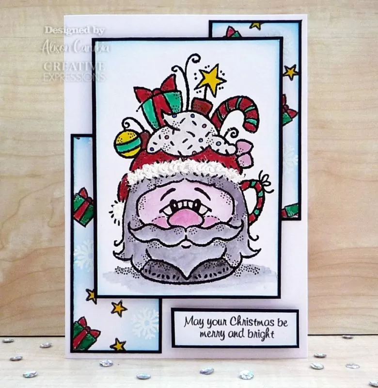 Santa Cup Clear Stamps Woodware Craft Collection 1