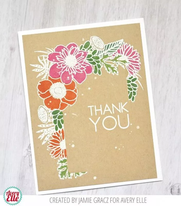 FloralNotes clear stamps avery elle