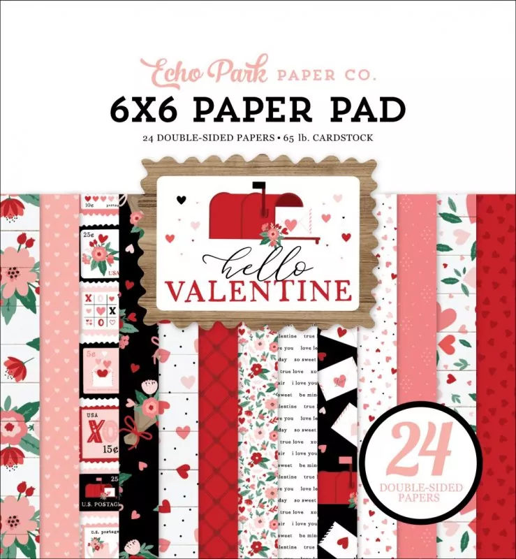 echo park Hello Valentine 6x6 inch paper pad
