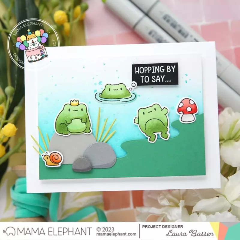 Hello Froggy Clear Stamps Stempel Mama Elephant 1