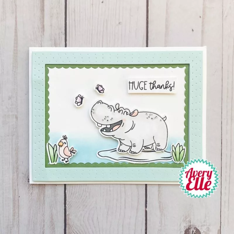 Hippo Hooray avery elle clear stamps 2