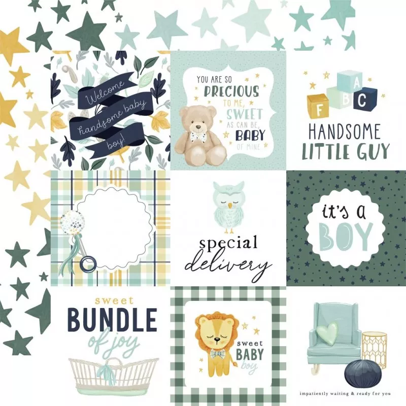 Echo Park It's A Boy 12x12 inch collection kit 8