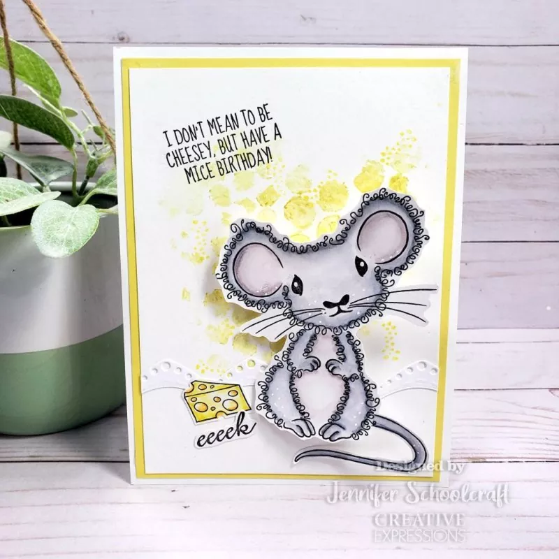 Fuzzy Friends - Maisie The Mouse Clear Stamps Woodware Craft Collection 1