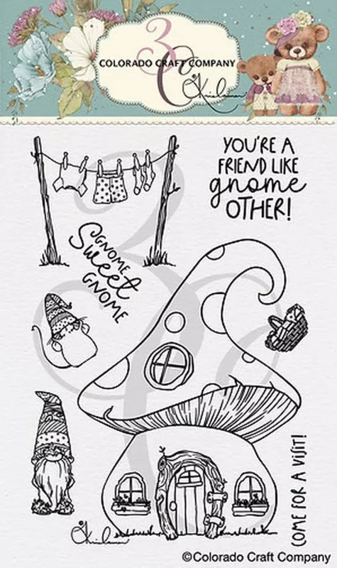 Gnome Home Clear Stamps Stempel Colorado Craft Company by Kris Lauren