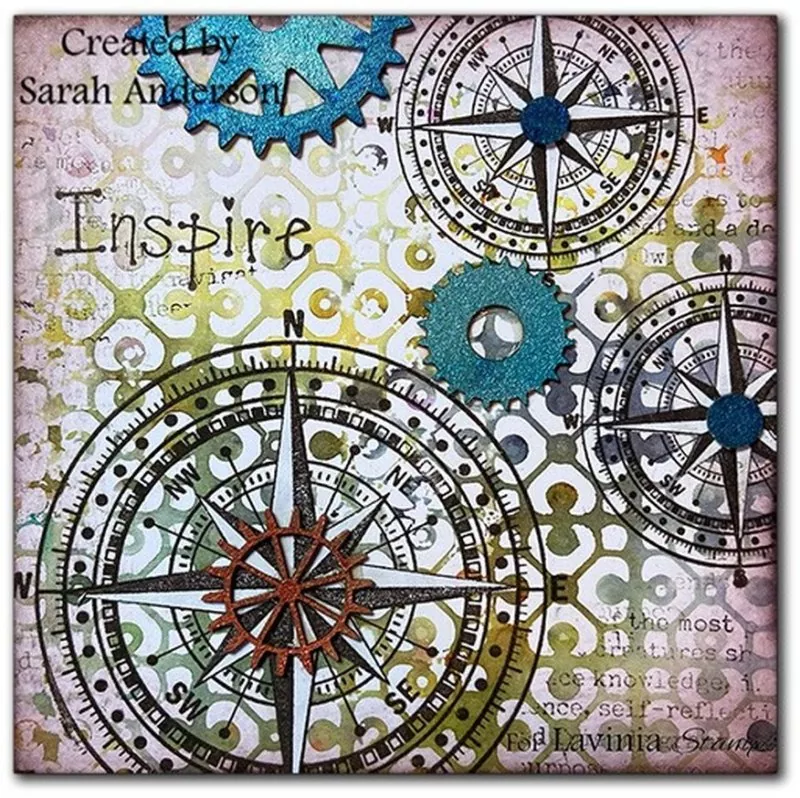 Compass Small Lavinia Clear Stamps 1
