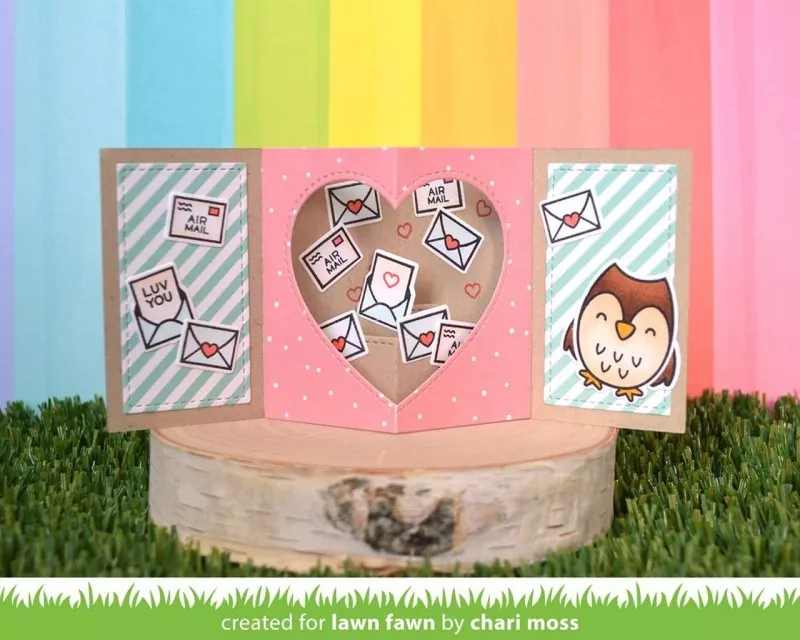 LF2473 Center Picture Wind Card Heart Add-On Stanze Lawn Fawn 1