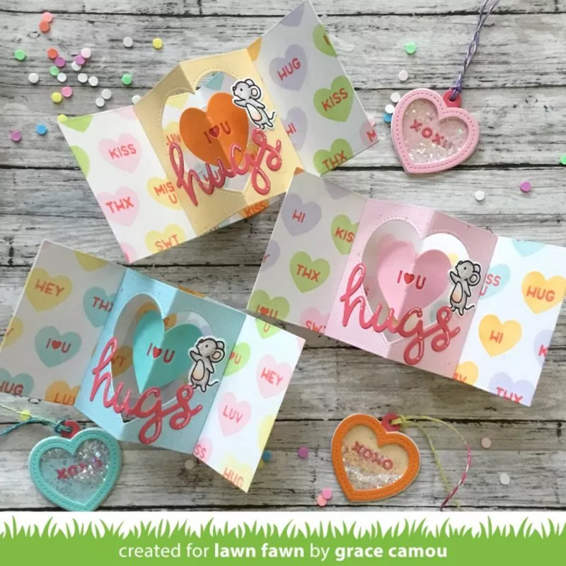 LF2473 Center Picture Wind Card Heart Add-On Stanze Lawn Fawn 2