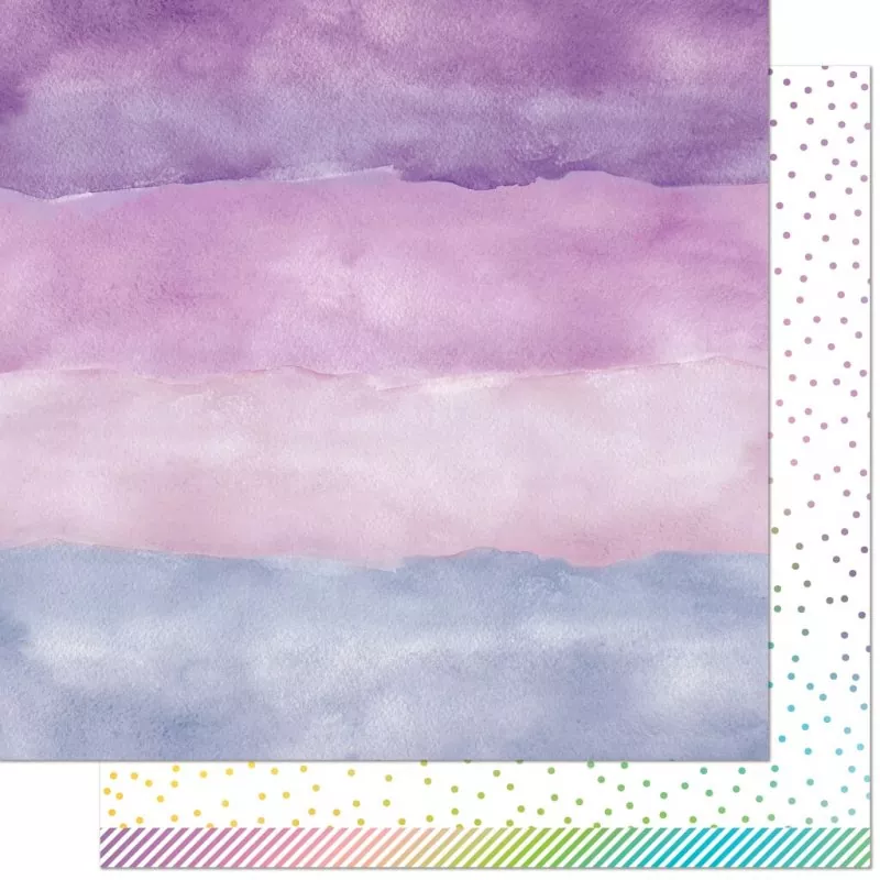 Watercolor Wishes Rainbow Amethyst lawn fawn scrapbooking paper