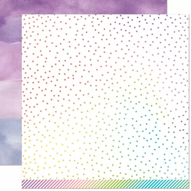 Watercolor Wishes Rainbow Amethyst lawn fawn scrapbooking paper 1