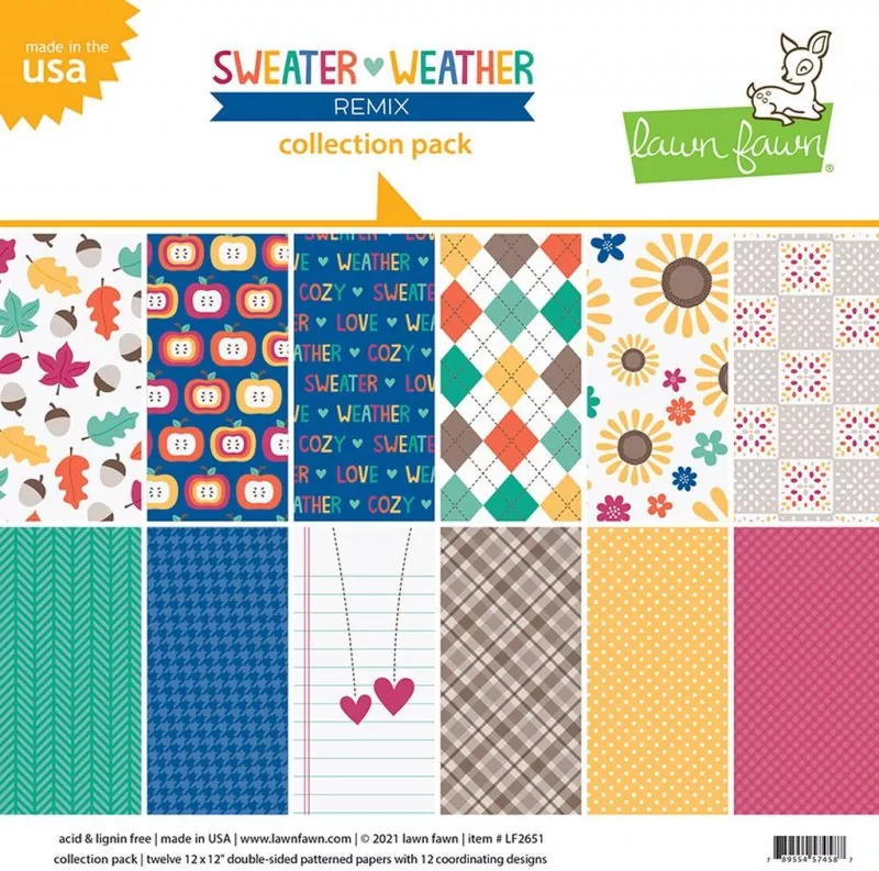 Sweater Weather Remix Papier Collection Pack Lawn Fawn
