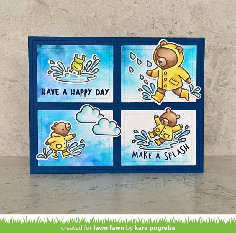 Beary Rainy Day Clear Stamps Lawn Fawn 4