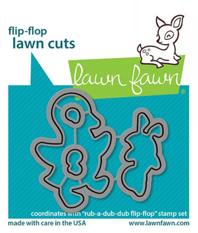 Rub-A-Dub-Dub Flip-Flop Dies Lawn Fawn