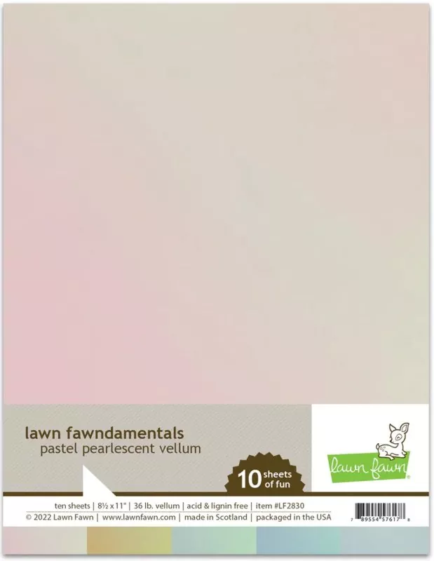 Lawn Fawn Pearlescent Vellum Pack - Pastel