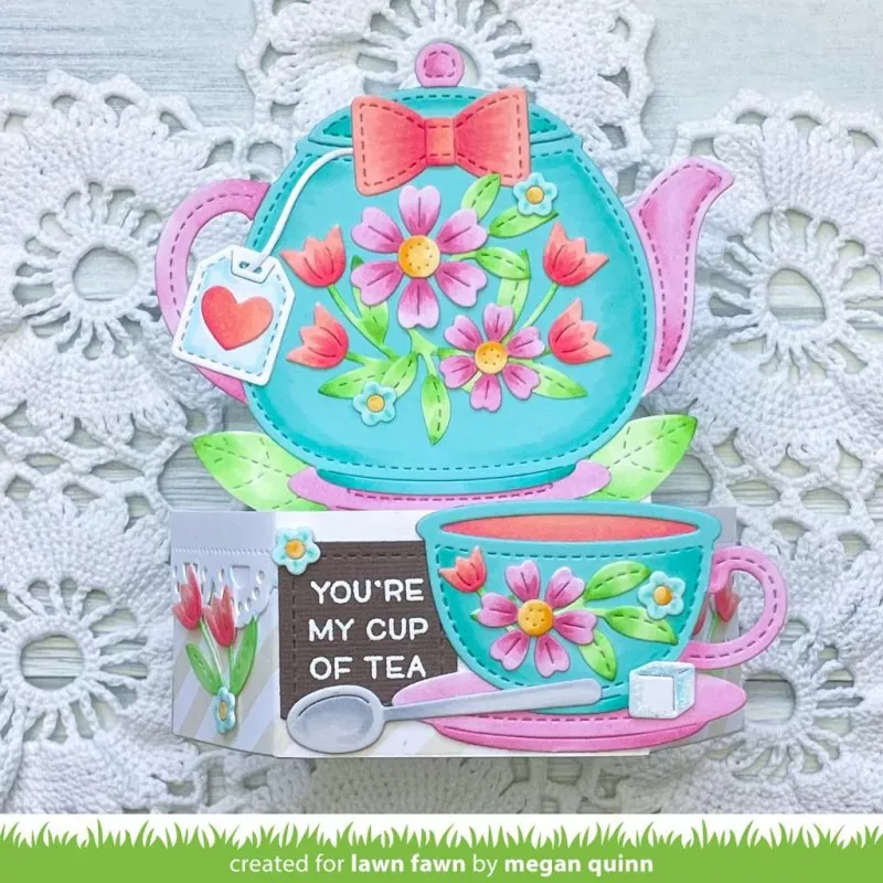 Stitched Teacup Stanzen Lawn Fawn 1