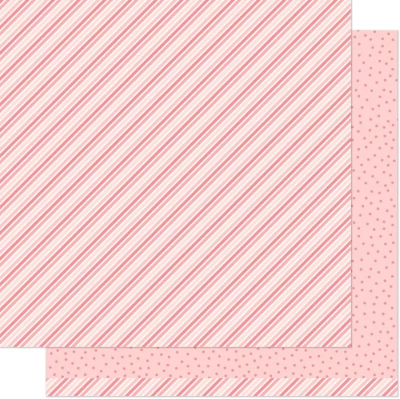 Stripes 'n' Sprinkles Pink Pow lawn fawn scrapbooking papier
