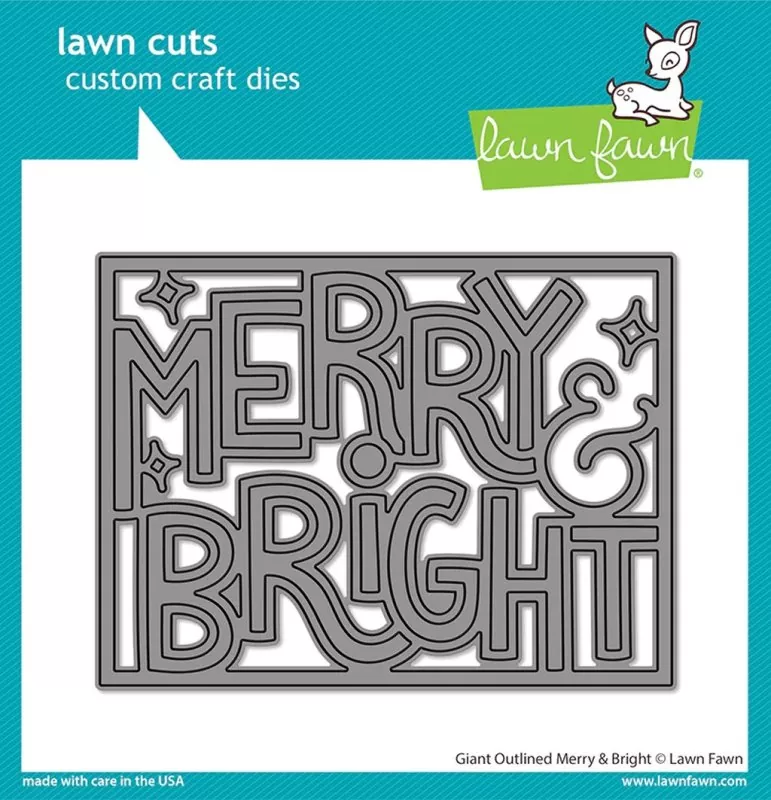 Giant Outlined Merry & Bright Stanzen Lawn Fawn