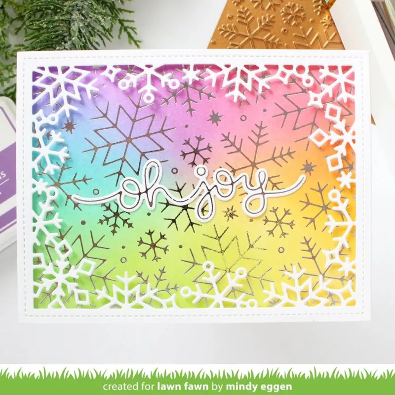Lawn Fawn Snowflake Background Hot Foil Plate 2