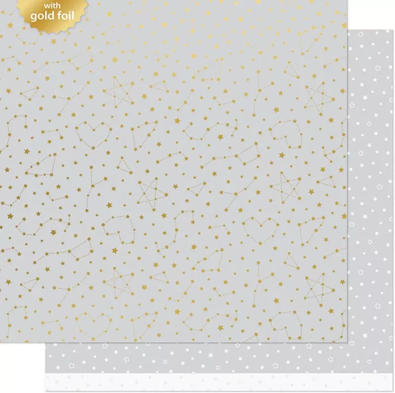 Let It Shine Starry Skies Twinkling Grey lawn fawn scrapbooking papier