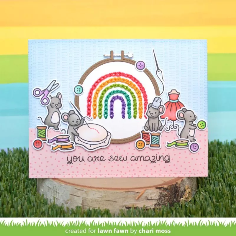 Embroidery Hoop Rainbow Add-On Stanzen Lawn Fawn 1