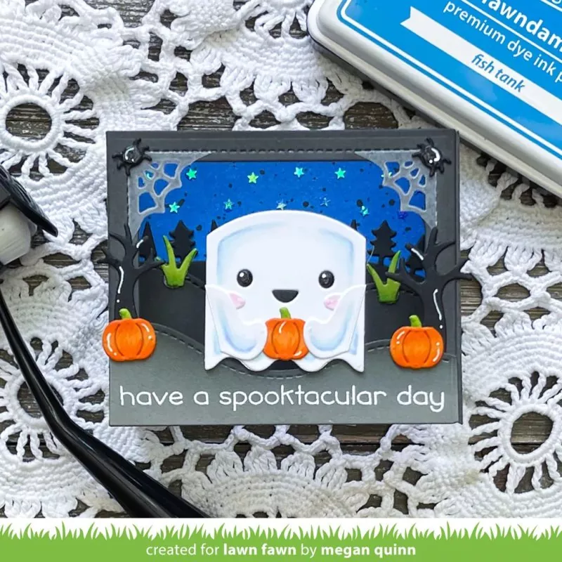 Tiny Gift Box Ghost Add-On Stanzen Lawn Cuts Lawn Fawn 3