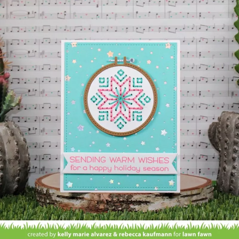 Embroidery Hoop Snowflake Add-On Stanzen Lawn Fawn 1