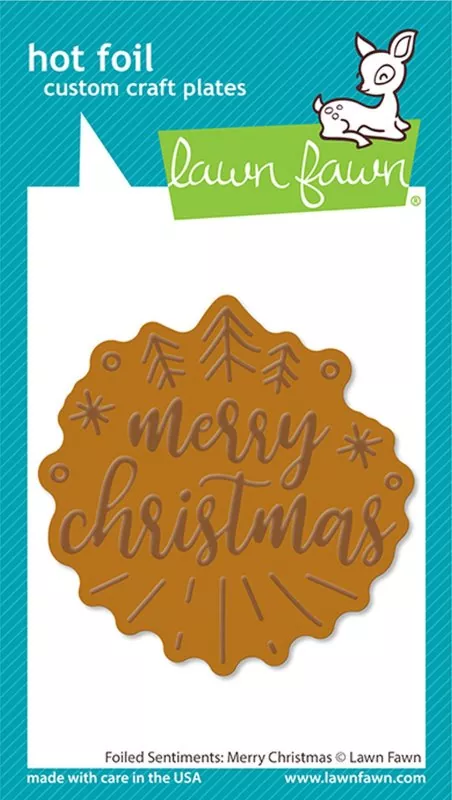 Lawn Fawn Foiled Sentiments: Merry Christmas Hot Foil Plate