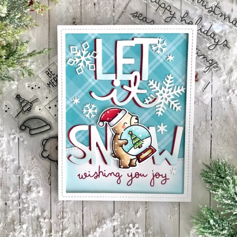 Scribbled Sentiments: Winter Stempel Lawn Fawn 2