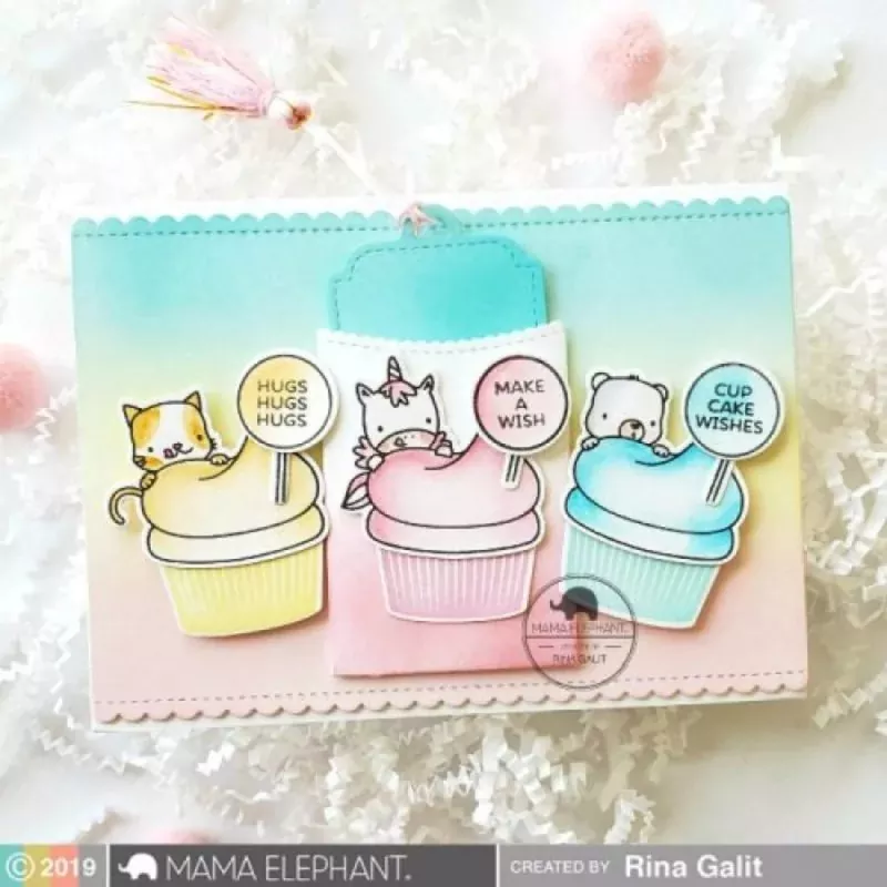 Cupcake Wishes Mama Elephant Stamp & Die Bundle 3