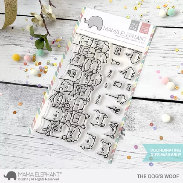 ME1801 224 mama elephant clear stamps the dogs woof