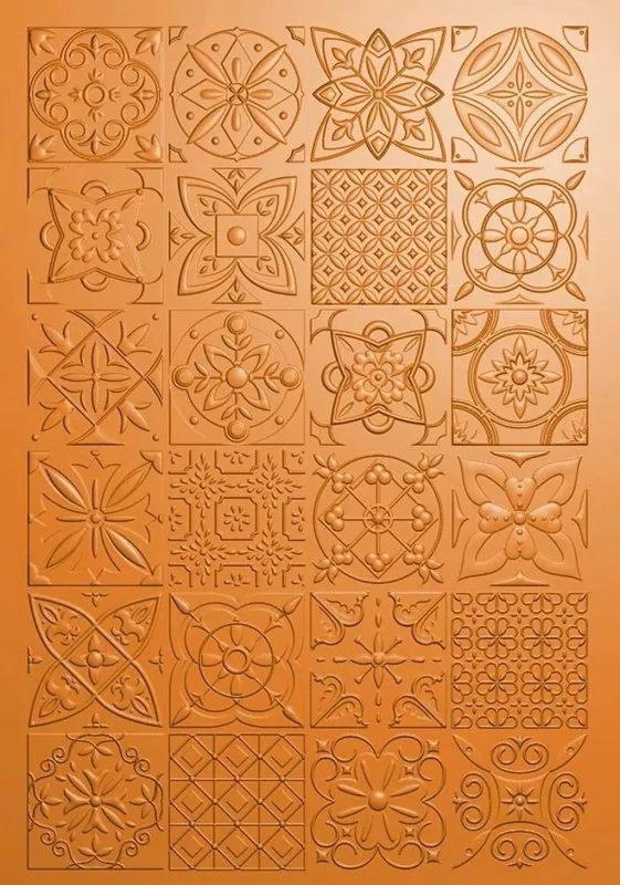 Mediterranean Dreams Decorative Tiles 3D prägeschablone crafters companion 1