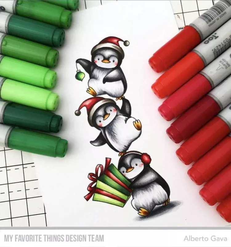 Holiday Penguins Stanzen My Favorite Things 1