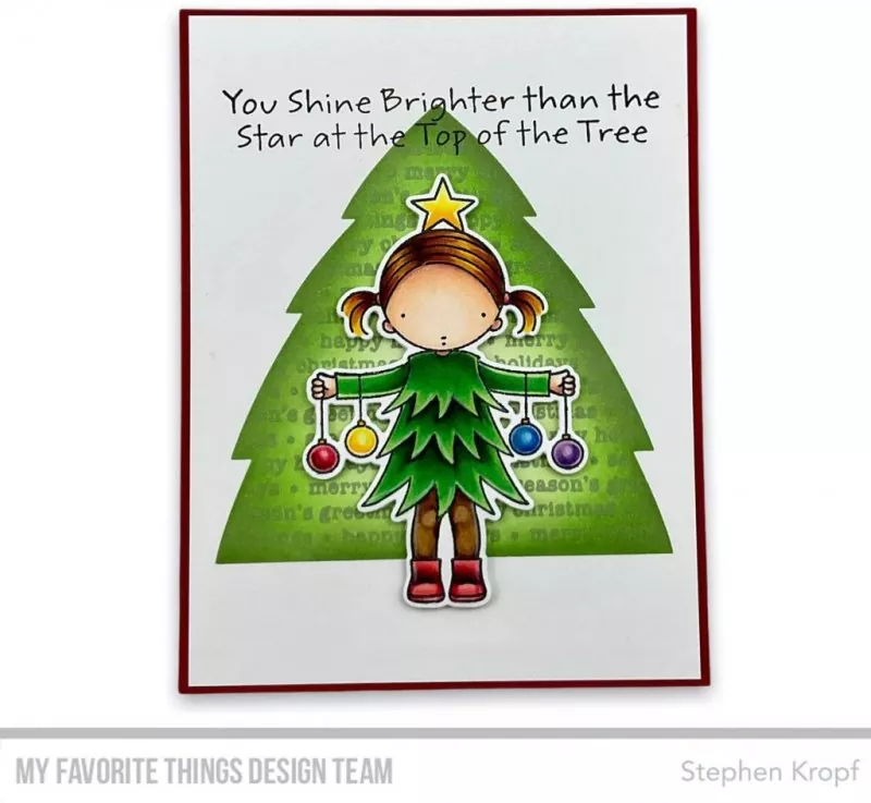 Christmas Tree Background Stencil Schablone My Favorite Things 2