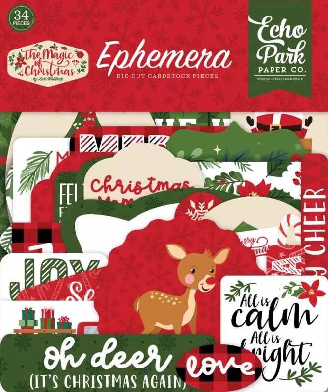 The Magic of Christmas Ephemera Die Cut Embellishment Echo Park Paper Co