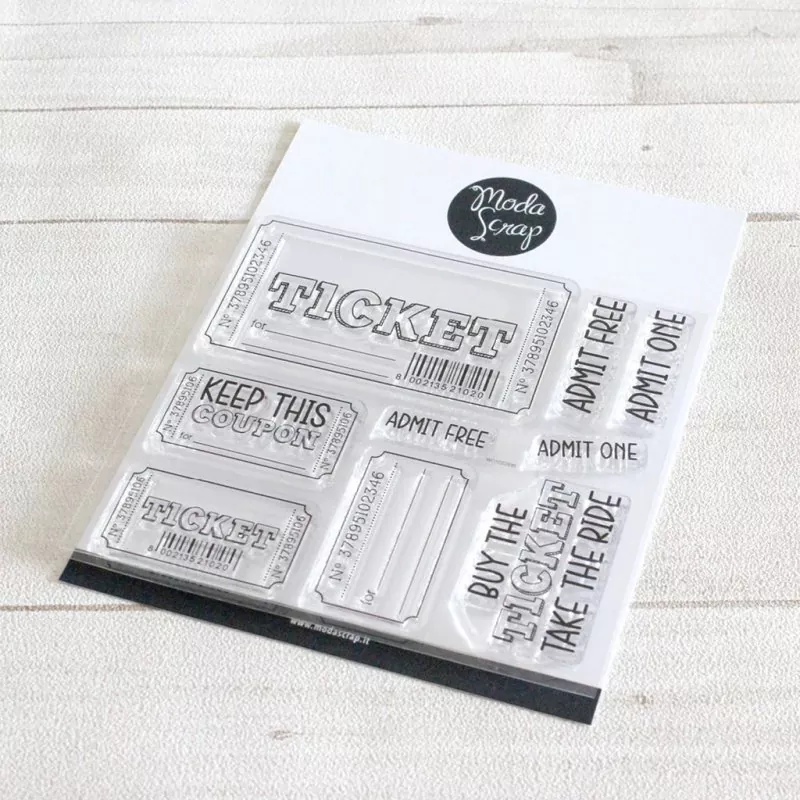 Ticket Clear Stamps Modascrap